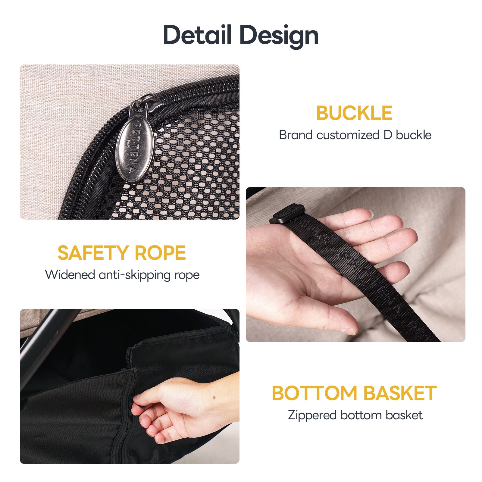 Lightweight Foldable Pet Stroller for Medium-Sized Dogs -TERRA